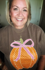 Load image into Gallery viewer, Polka Dot Pumpkin Tee
