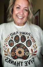 Load image into Gallery viewer, Fall Paws and Give Thanks Tee

