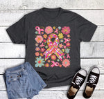 Load image into Gallery viewer, Floral Breast Cancer Tee
