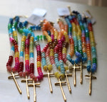 Load image into Gallery viewer, Gemstone Beaded Cross Necklace
