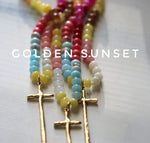 Load image into Gallery viewer, Gemstone Beaded Cross Necklace

